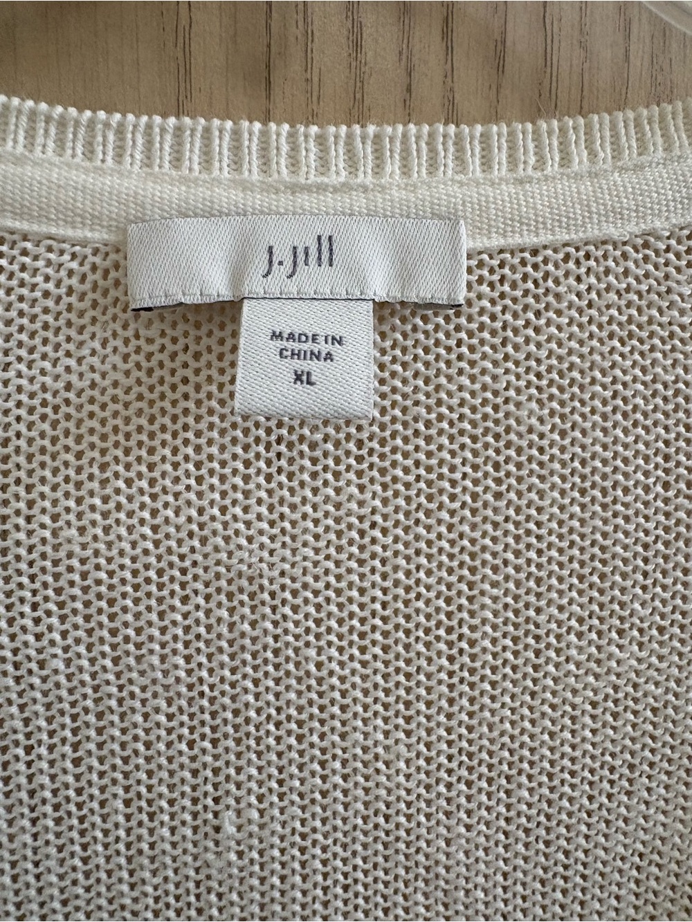 J. Jill Cream Floral V-Neck Knit Tunic - Picture 3 of 3